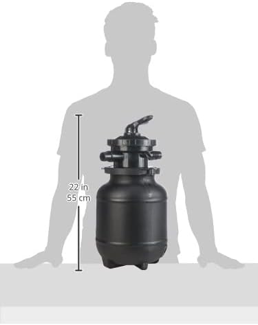 Steinbach Filteranlage Active Balls+ – 040386 – Nicht selbstsaugende Pumpe für Pools mit bis zu 19.000 l – Mit 7-Wege-Ventil mit Verstellhebel und Manometer – Inkl. ca. 300 g Filter Balls
