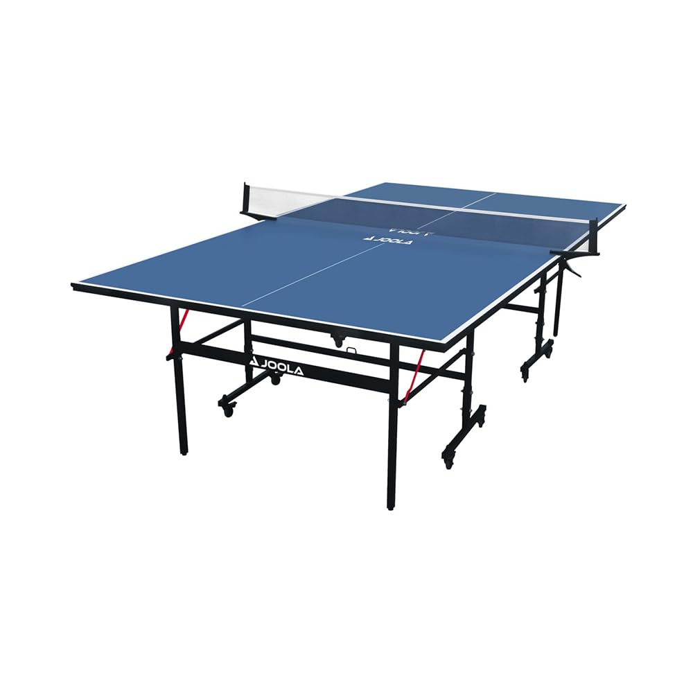 JOOLA Tischtennisplatte Inside 13 Tischtennistisch Indoor klappbares Untergestell – Schneller Aufbau-inklusive Netz, blau, 274 x 152,5 x 76 cm