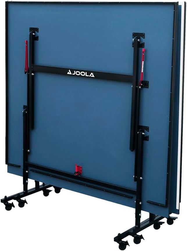 JOOLA Tischtennisplatte Inside 13 Tischtennistisch Indoor klappbares Untergestell – Schneller Aufbau-inklusive Netz, blau, 274 x 152,5 x 76 cm