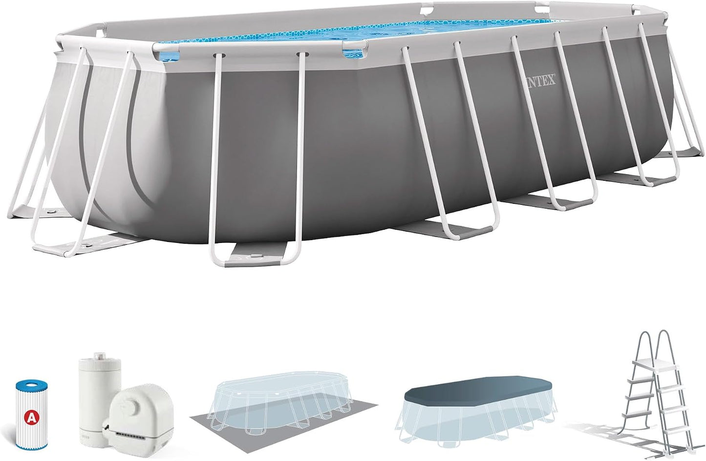 Intex 16.5'X9'X48 Prism Frame Oval Pool Set