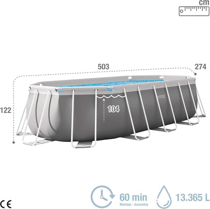 Intex 16.5'X9'X48 Prism Frame Oval Pool Set