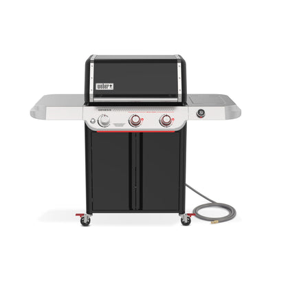 Weber Genesis E-325 Natural Gas Grill for Outdoor Cooking, 3 Burners, Black – Porcelain-Enameled, Cast-Iron Grates, PureBlu Burners & Sear Zone