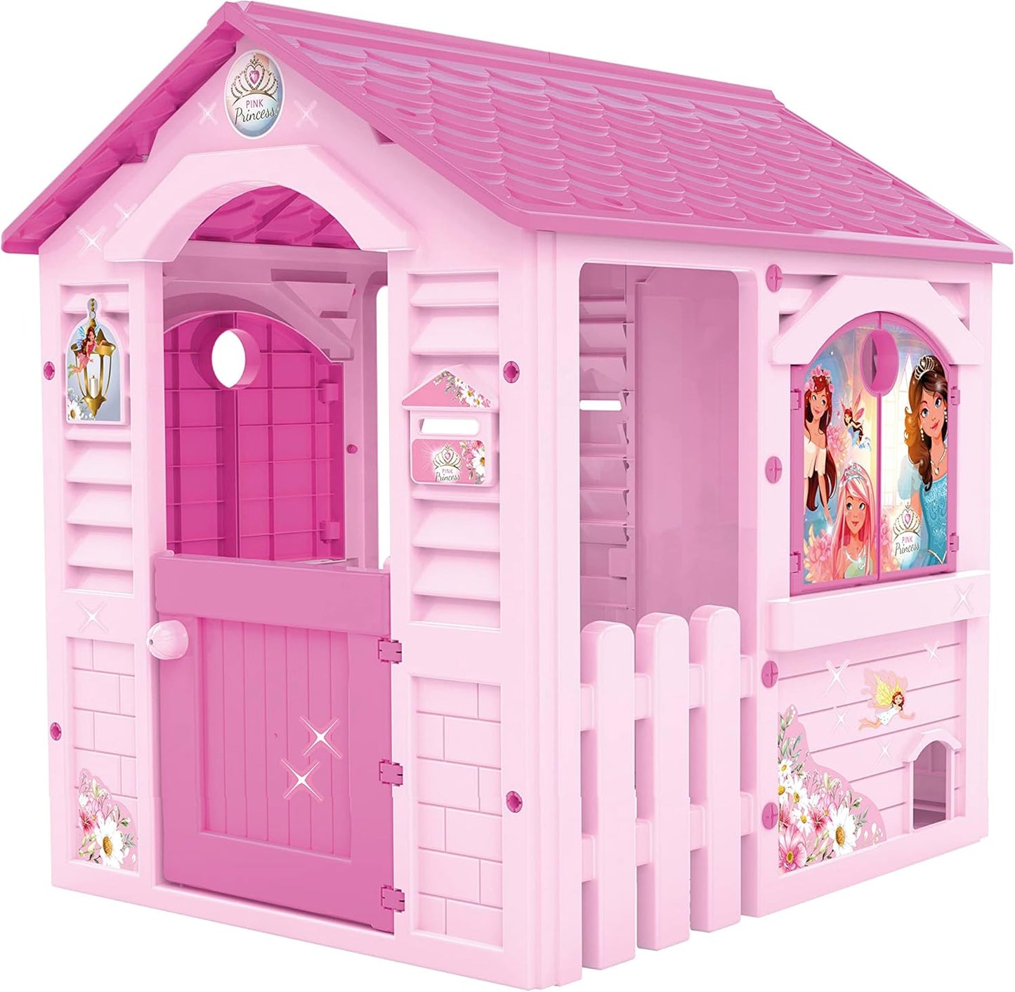 Chicos - Pink Princess Spielhaus Kinder Outdoor | Robuster und langlebiger | Gartenhaus Kinder für Jungen und Mädchen ab 2 Jahren, Rosa (89613)
