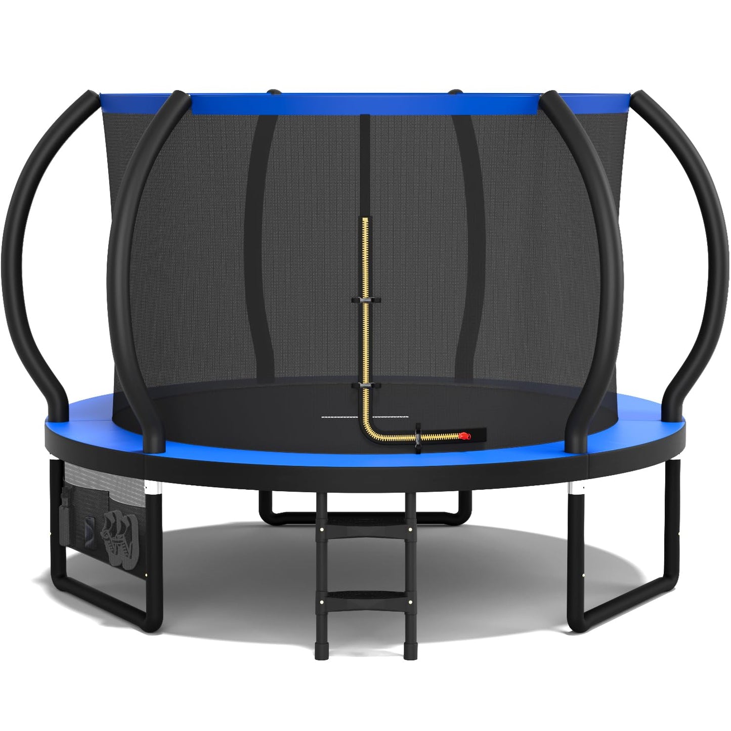 Devoko Trampolin Outdoor Ø 228/305/366/427/488 cm, GS-Zertifikat, Kindertrampolin Gartentrampolin mit Sicherheitsnetz, Rundes Riesentrampolin mit Leiter und Schuhbeutel