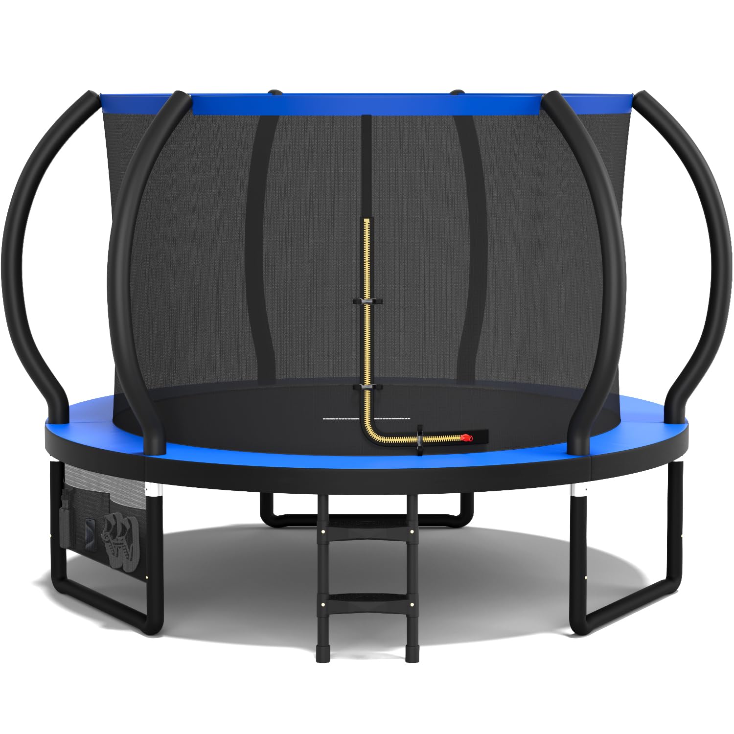 Devoko Trampolin Outdoor Ø 228/305/366/427/488 cm, GS-Zertifikat, Kindertrampolin Gartentrampolin mit Sicherheitsnetz, Rundes Riesentrampolin mit Leiter und Schuhbeutel