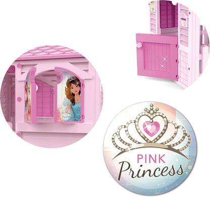 Chicos - Pink Princess Spielhaus Kinder Outdoor | Robuster und langlebiger | Gartenhaus Kinder für Jungen und Mädchen ab 2 Jahren, Rosa (89613)
