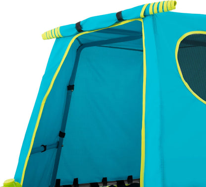 TP Toys Explorer Metall-Klettergerüst mit Plattform und Höhle, TP852, 18 Monate, niedrige 12 Jahre, volle Höhe, Blau, Outdoor-und Gartenspielzeug für Kinder, Climbing Frame