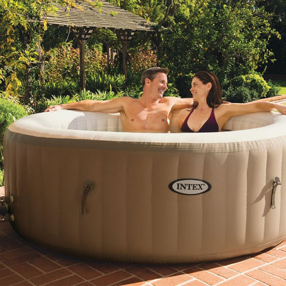Intex PureSpa Bubble Massage -Ø 196 x 71 cm - 4 Personen - Beige