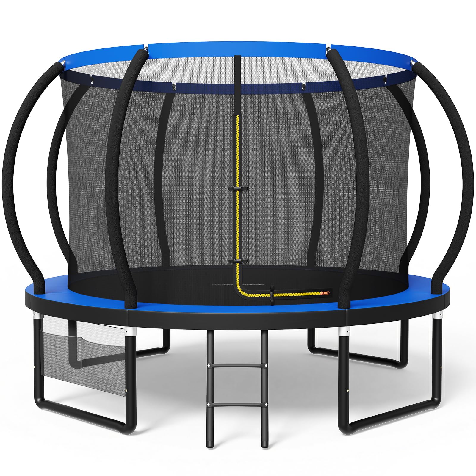Devoko Trampolin Outdoor Ø 228/305/366/427/488 cm, GS-Zertifikat, Kindertrampolin Gartentrampolin mit Sicherheitsnetz, Rundes Riesentrampolin mit Leiter und Schuhbeutel