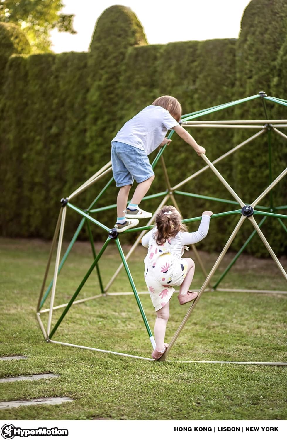 HyperMotion Kletterkuppel für Kinder, Outdoor, Klettergerüst Garten, belastbar bis zu 350 kg, Kletterdom für Jungen und Mädchen ab 3 Jahren, 3,7 m (12 ft) Durchmesser