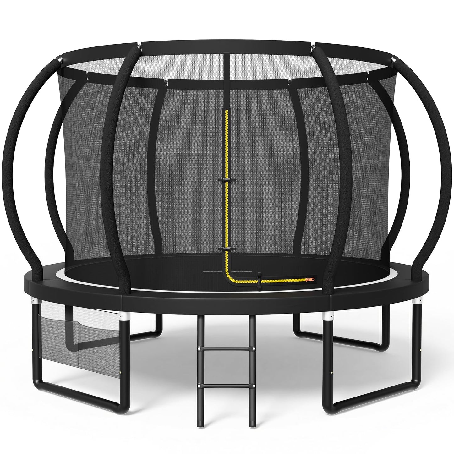 Devoko Trampolin Outdoor Ø 228/305/366/427/488 cm, GS-Zertifikat, Kindertrampolin Gartentrampolin mit Sicherheitsnetz, Rundes Riesentrampolin mit Leiter und Schuhbeutel