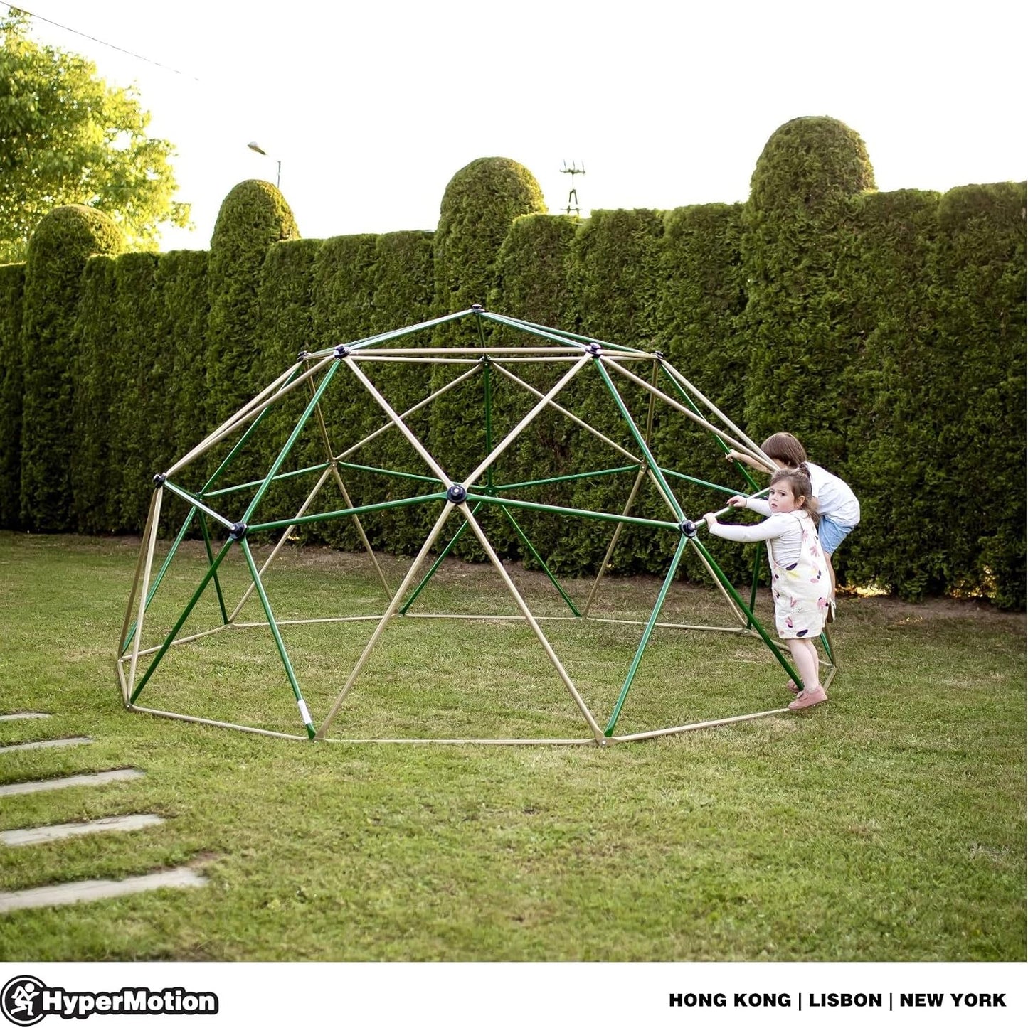 HyperMotion Kletterkuppel für Kinder, Outdoor, Klettergerüst Garten, belastbar bis zu 350 kg, Kletterdom für Jungen und Mädchen ab 3 Jahren, 3,7 m (12 ft) Durchmesser