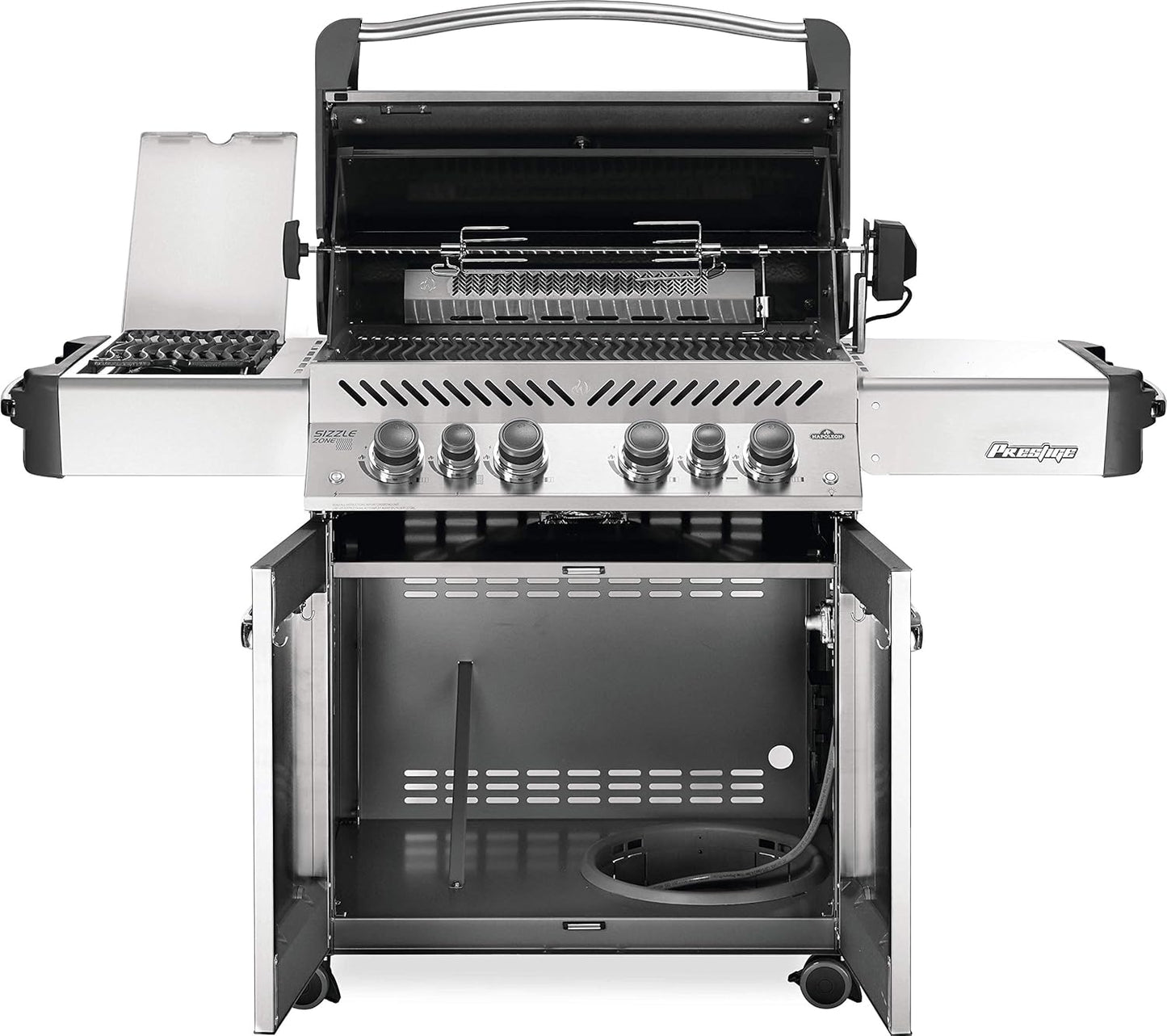 Napoleon P500RSIBPSS-3 Prestige 500 RSIB Propane Gas Grill, sq. in + Infrared Side and Rear Burner, Stainless Steel