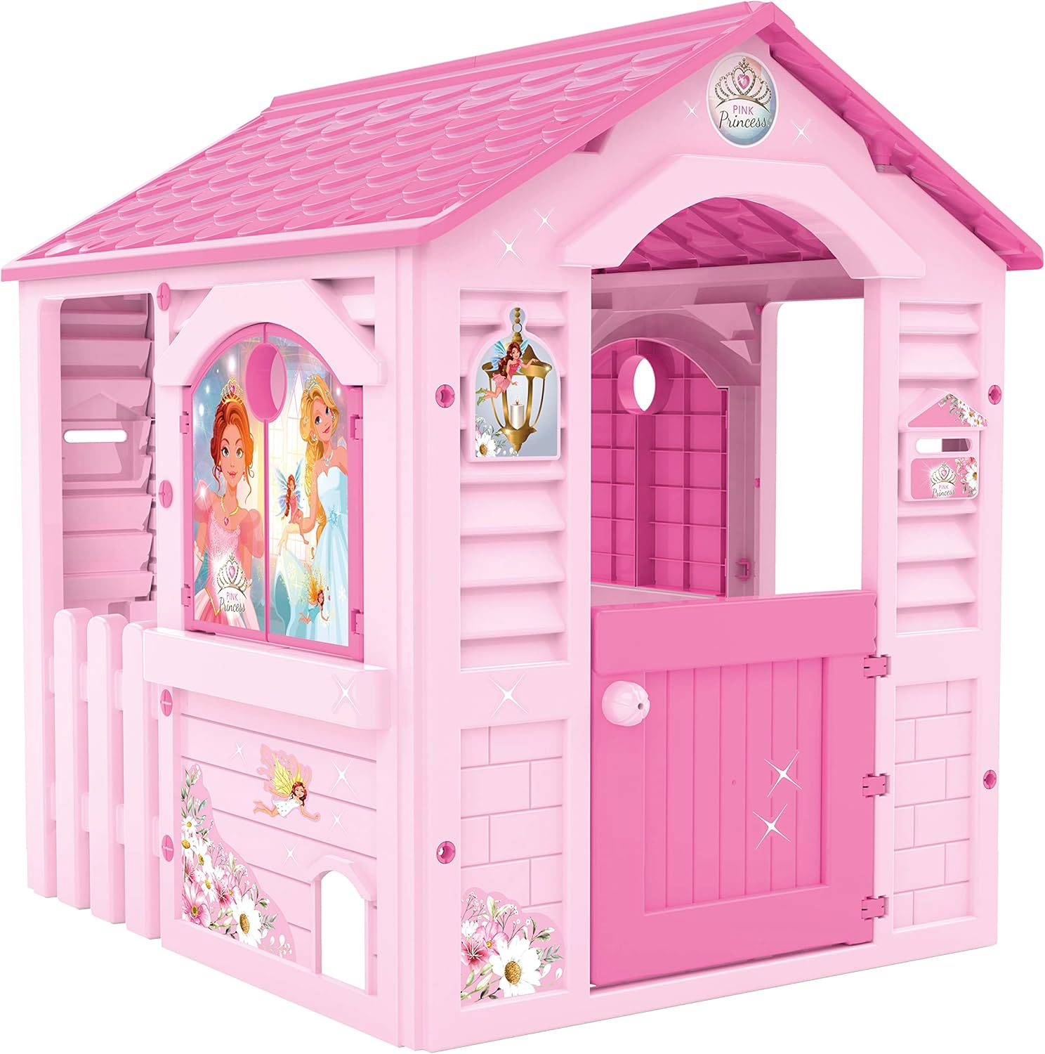 Chicos - Pink Princess Spielhaus Kinder Outdoor | Robuster und langlebiger | Gartenhaus Kinder für Jungen und Mädchen ab 2 Jahren, Rosa (89613)