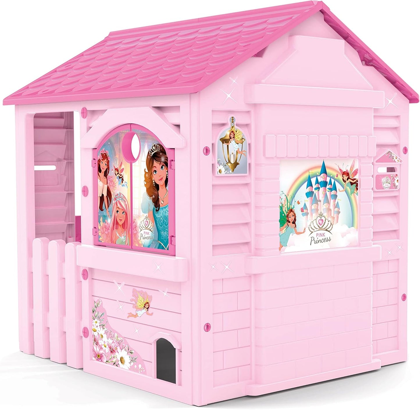 Chicos - Pink Princess Spielhaus Kinder Outdoor | Robuster und langlebiger | Gartenhaus Kinder für Jungen und Mädchen ab 2 Jahren, Rosa (89613)