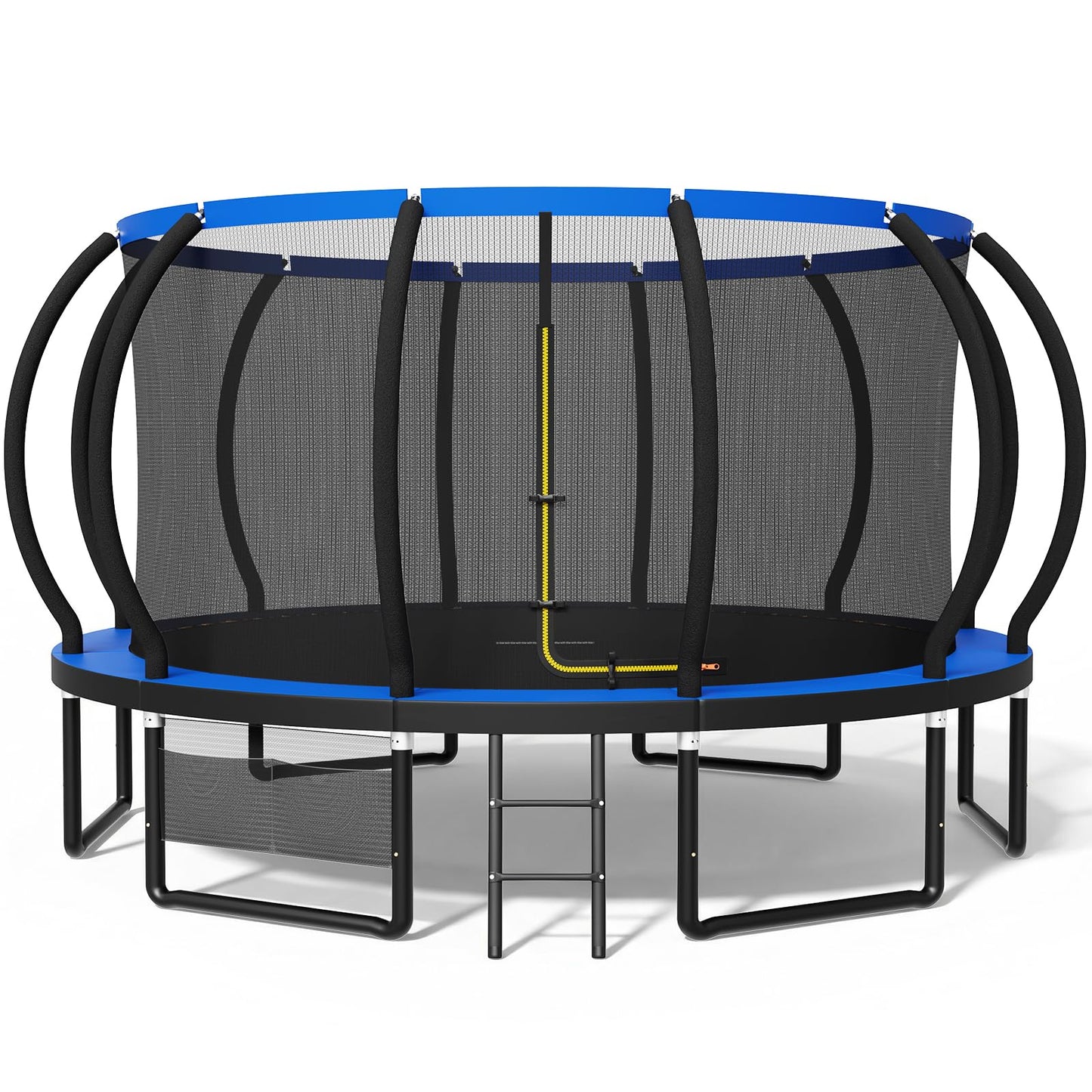 Devoko Trampolin Outdoor Ø 228/305/366/427/488 cm, GS-Zertifikat, Kindertrampolin Gartentrampolin mit Sicherheitsnetz, Rundes Riesentrampolin mit Leiter und Schuhbeutel