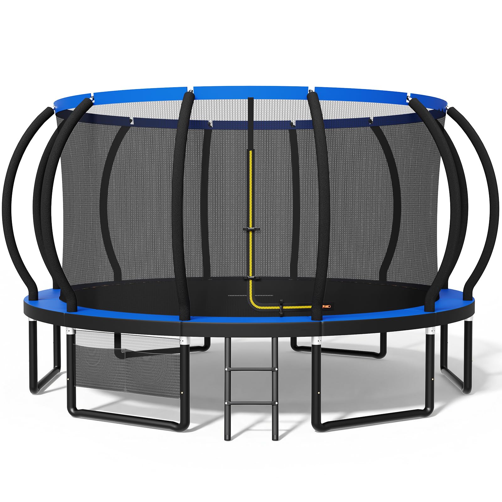 Devoko Trampolin Outdoor Ø 228/305/366/427/488 cm, GS-Zertifikat, Kindertrampolin Gartentrampolin mit Sicherheitsnetz, Rundes Riesentrampolin mit Leiter und Schuhbeutel