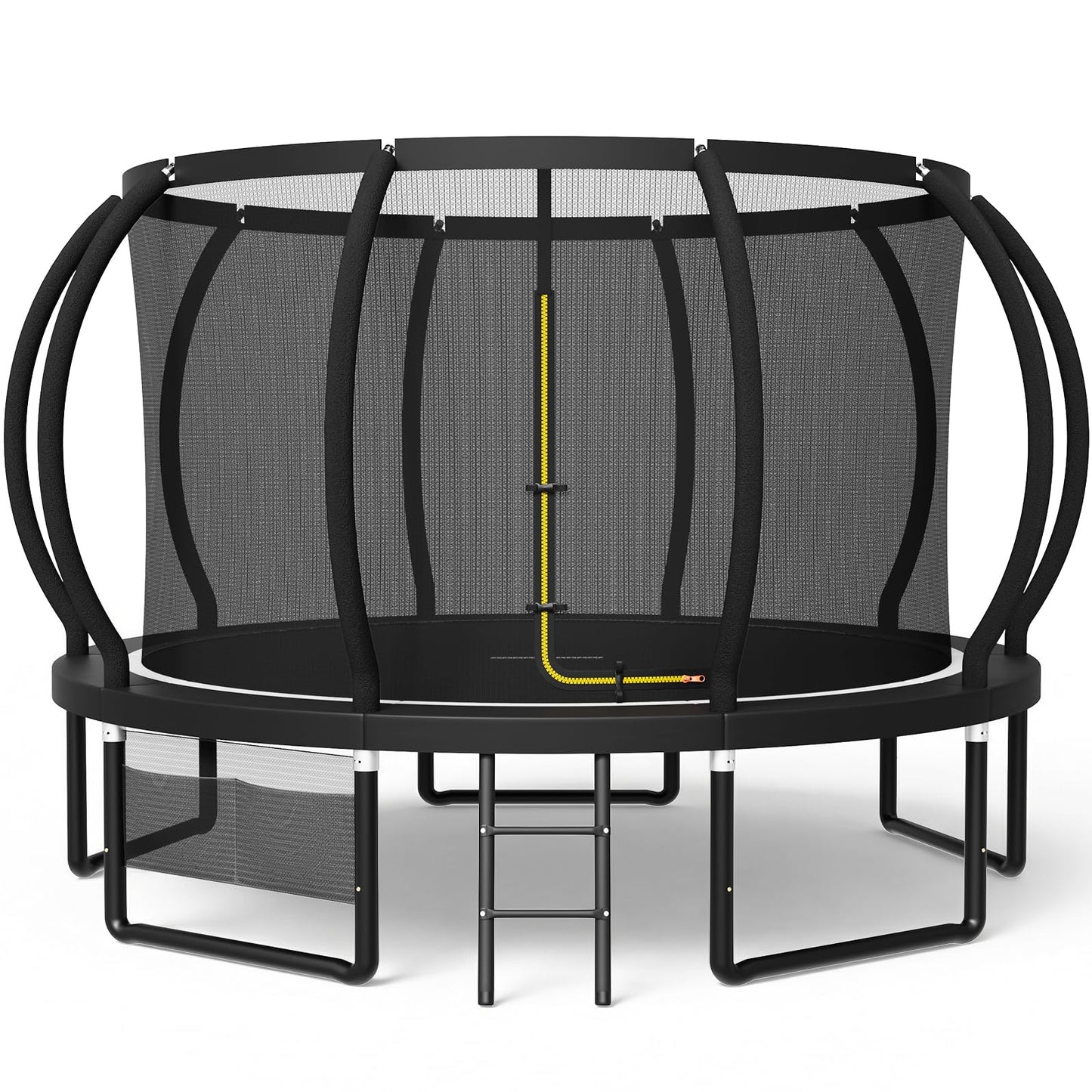 Devoko Trampolin Outdoor Ø 228/305/366/427/488 cm, GS-Zertifikat, Kindertrampolin Gartentrampolin mit Sicherheitsnetz, Rundes Riesentrampolin mit Leiter und Schuhbeutel