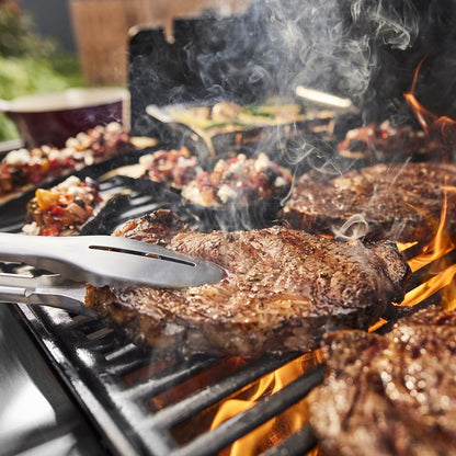 Weber Genesis E-325 Natural Gas Grill for Outdoor Cooking, 3 Burners, Black – Porcelain-Enameled, Cast-Iron Grates, PureBlu Burners & Sear Zone