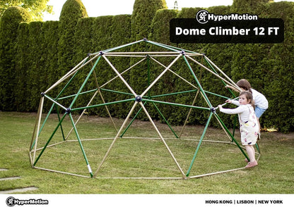 HyperMotion Kletterkuppel für Kinder, Outdoor, Klettergerüst Garten, belastbar bis zu 350 kg, Kletterdom für Jungen und Mädchen ab 3 Jahren, 3,7 m (12 ft) Durchmesser