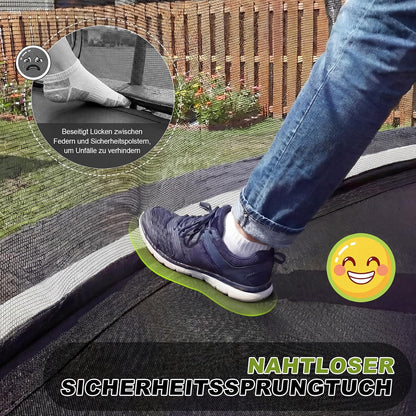Devoko Trampolin Outdoor Ø 228/305/366/427/488 cm, GS-Zertifikat, Kindertrampolin Gartentrampolin mit Sicherheitsnetz, Rundes Riesentrampolin mit Leiter und Schuhbeutel